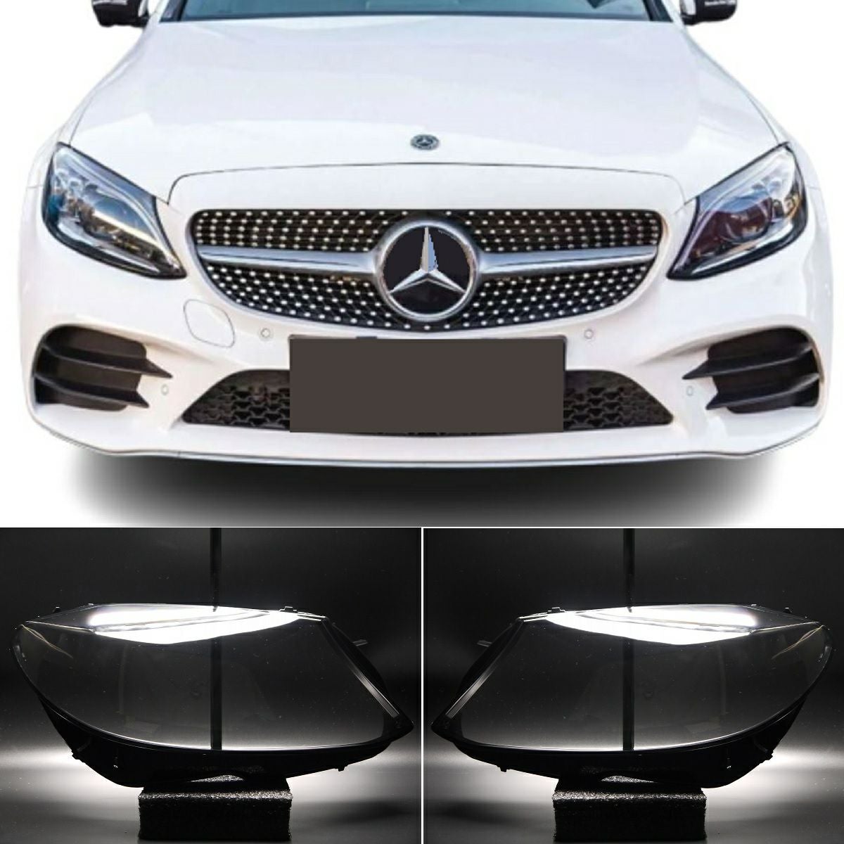 W205 ヘッドライトレンズ 後期 Cクラス メルセデス・ベンツ